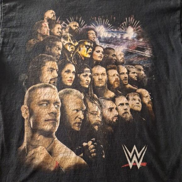 2015 WWE Live Tour "I Was There" T-Shirt Large Wyatt Cena Reigns Black Cotton - Picture 4 of 7
